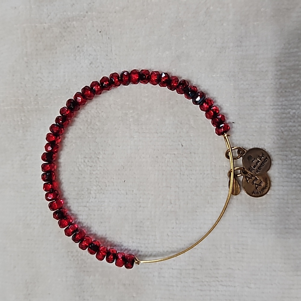 Alex and Ani red bead bracelet